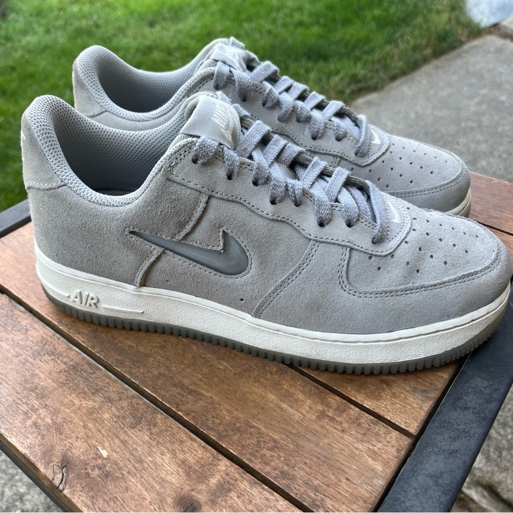 Nike Air Force 1 Low Retro Light Smoke Grey White DV0785-003 Men's AF1 Sz 8 EUC - Picture 4 of 11